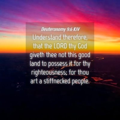 Picture 04 - Deuteronomy 9:6 KJV - Understand therefore, that the LORD thy God - Bible Verse Picture