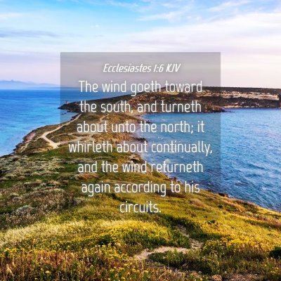 Picture 04 - Ecclesiastes 1:6 KJV - The wind goeth toward the south, and turneth - Bible Verse Picture