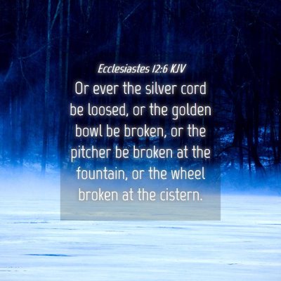 Picture 04 - Ecclesiastes 12:6 KJV - Or ever the silver cord be loosed, or the golden - Bible Verse Picture