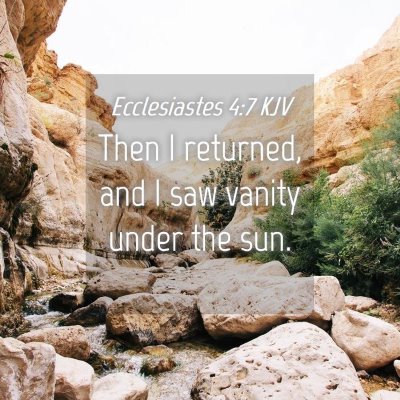 Picture 04 - Ecclesiastes 4:7 KJV - Then I returned, and I saw vanity under the - Bible Verse Picture