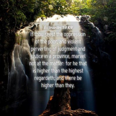 Picture 04 - Ecclesiastes 5:8 KJV - If thou seest the oppression of the poor, and - Bible Verse Picture