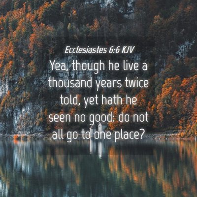 Picture 04 - Ecclesiastes 6:6 KJV - Yea, though he live a thousand years twice told, - Bible Verse Picture