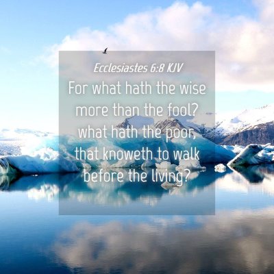 Picture 04 - Ecclesiastes 6:8 KJV - For what hath the wise more than the fool? what - Bible Verse Picture