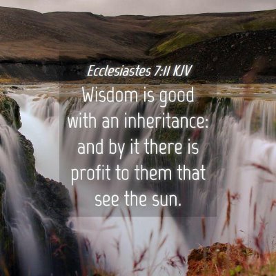 Picture 04 - Ecclesiastes 7:11 KJV - Wisdom is good with an inheritance: and by it - Bible Verse Picture