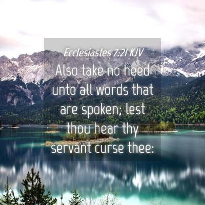 Picture 04 - Ecclesiastes 7:21 KJV - Also take no heed unto all words that are spoken; - Bible Verse Picture
