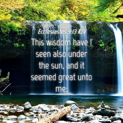 Picture 04 - Ecclesiastes 9:13 KJV - This wisdom have I seen also under the sun, and - Bible Verse Picture