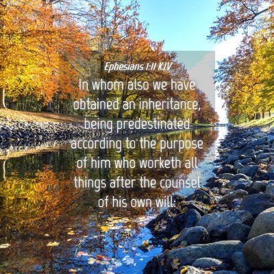 Picture 04 - Ephesians 1:11 KJV - In whom also we have obtained an inheritance, - Bible Verse Picture