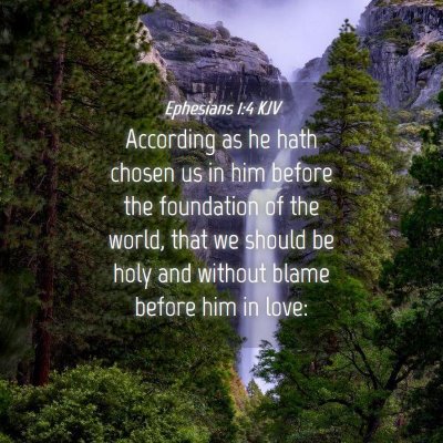Picture 04 - Ephesians 1:4 KJV - According as he hath chosen us in him before the - Bible Verse Picture