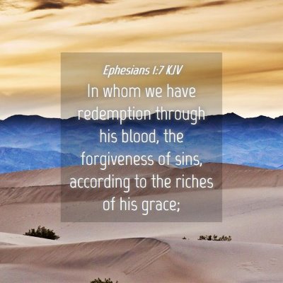 Picture 04 - Ephesians 1:7 KJV - In whom we have redemption through his blood, the - Bible Verse Picture