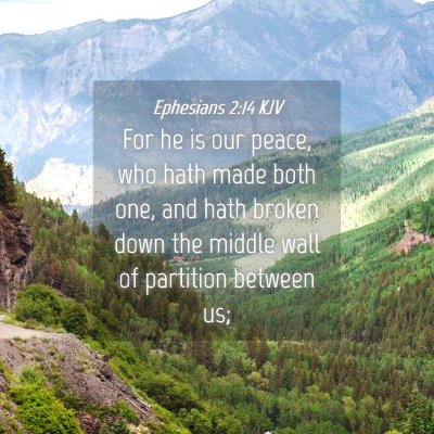 Picture 04 - Ephesians 2:14 KJV - For he is our peace, who hath made both one, and - Bible Verse Picture