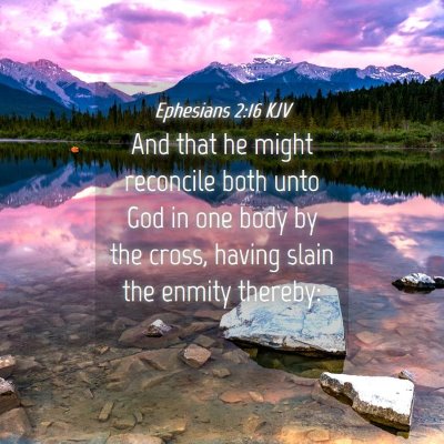 Picture 04 - Ephesians 2:16 KJV - And that he might reconcile both unto God in one - Bible Verse Picture