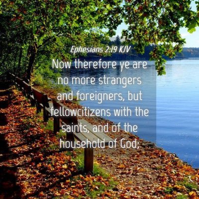 Picture 04 - Ephesians 2:19 KJV - Now therefore ye are no more strangers and - Bible Verse Picture