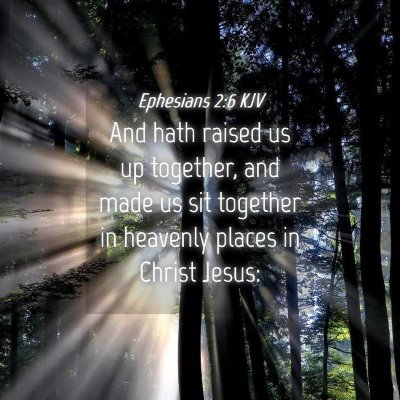 Picture 04 - Ephesians 2:6 KJV - And hath raised us up together, and made us sit - Bible Verse Picture