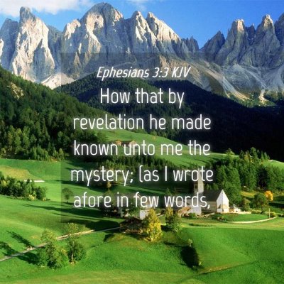 Picture 04 - Ephesians 3:3 KJV - How that by revelation he made known unto me the - Bible Verse Picture