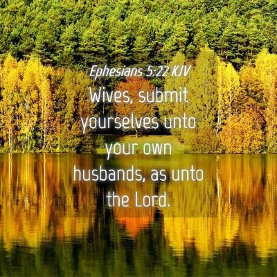 Picture 04 - Ephesians 5:22 KJV - Wives, submit yourselves unto your own husbands, - Bible Verse Picture