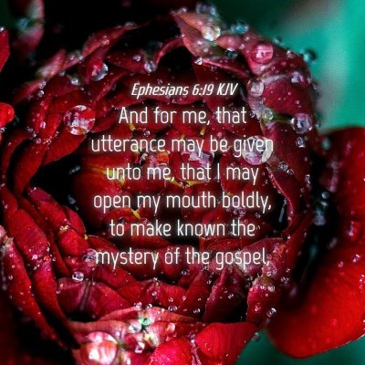 Picture 04 - Ephesians 6:19 KJV - And for me, that utterance may be given unto me, - Bible Verse Picture