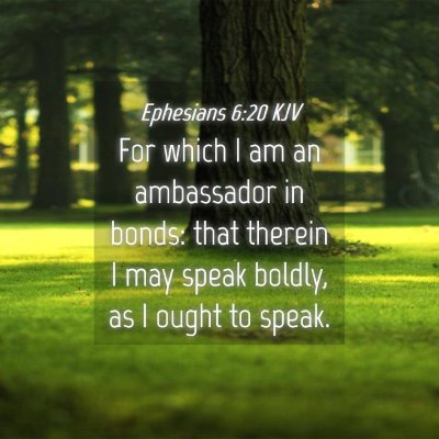 Picture 04 - Ephesians 6:20 KJV - For which I am an ambassador in bonds: that - Bible Verse Picture