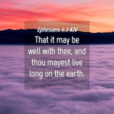 Picture 04 - Ephesians 6:3 KJV - That it may be well with thee, and thou mayest - Bible Verse Picture