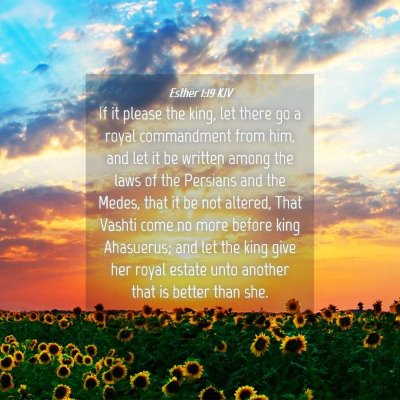 Picture 04 - Esther 1:19 KJV - If it please the king, let there go a royal - Bible Verse Picture