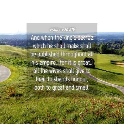 Picture 04 - Esther 1:20 KJV - And when the king's decree which he shall make - Bible Verse Picture