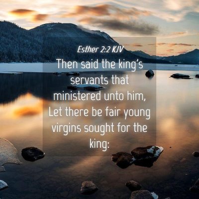 Picture 04 - Esther 2:2 KJV - Then said the king's servants that ministered - Bible Verse Picture