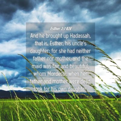Picture 04 - Esther 2:7 KJV - And he brought up Hadassah, that is, Esther, his - Bible Verse Picture
