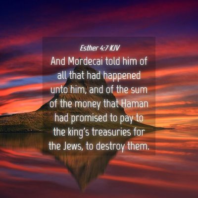 Picture 04 - Esther 4:7 KJV - And Mordecai told him of all that had happened - Bible Verse Picture
