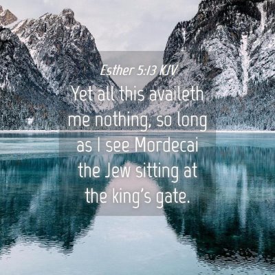 Picture 04 - Esther 5:13 KJV - Yet all this availeth me nothing, so long as I - Bible Verse Picture