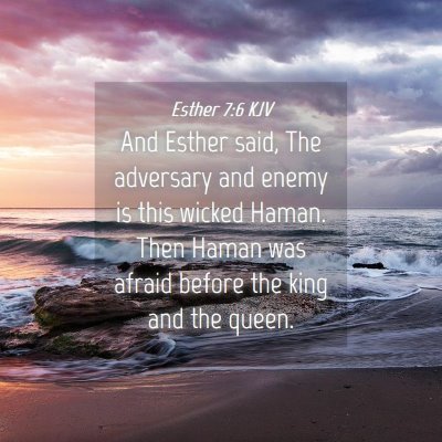 Picture 04 - Esther 7:6 KJV - And Esther said, The adversary and enemy is this - Bible Verse Picture
