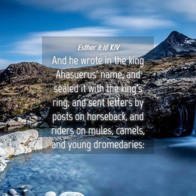 Picture 04 - Esther 8:10 KJV - And he wrote in the king Ahasuerus' name, and - Bible Verse Picture