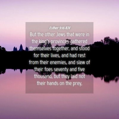 Picture 04 - Esther 9:16 KJV - But the other Jews that were in the king's - Bible Verse Picture