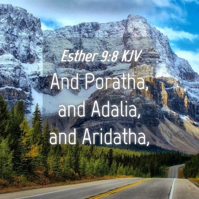 Picture 04 - Esther 9:8 KJV - And Poratha, and Adalia, and - Bible Verse Picture