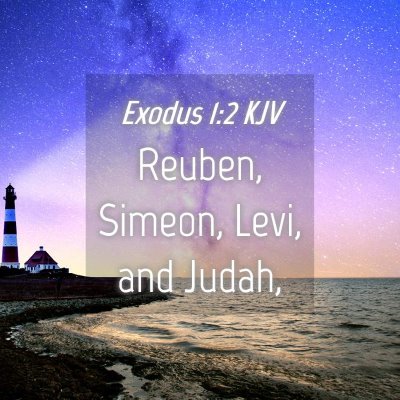 Picture 04 - Exodus 1:2 KJV - Reuben, Simeon, Levi, and - Bible Verse Picture