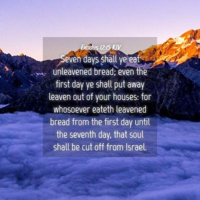 Picture 04 - Exodus 12:15 KJV - Seven days shall ye eat unleavened bread; even - Bible Verse Picture