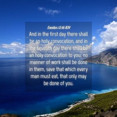Picture 04 - Exodus 12:16 KJV - And in the first day there shall be an holy - Bible Verse Picture