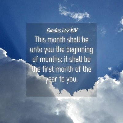 Picture 04 - Exodus 12:2 KJV - This month shall be unto you the beginning of - Bible Verse Picture