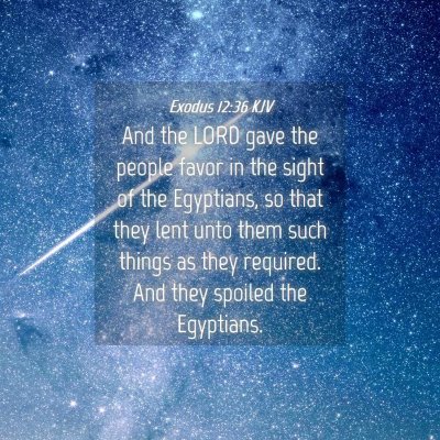 Picture 04 - Exodus 12:36 KJV - And the LORD gave the people favor in the sight - Bible Verse Picture
