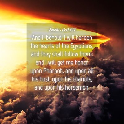 Picture 04 - Exodus 14:17 KJV - And I, behold, I will harden the hearts of the - Bible Verse Picture