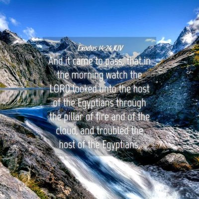 Picture 04 - Exodus 14:24 KJV - And it came to pass, that in the morning watch - Bible Verse Picture