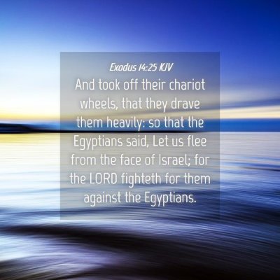 Picture 04 - Exodus 14:25 KJV - And took off their chariot wheels, that they - Bible Verse Picture