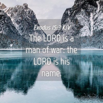 Picture 04 - Exodus 15:3 KJV - The LORD is a man of war: the LORD is his - Bible Verse Picture