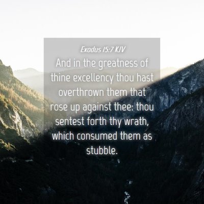 Picture 04 - Exodus 15:7 KJV - And in the greatness of thine excellency thou - Bible Verse Picture