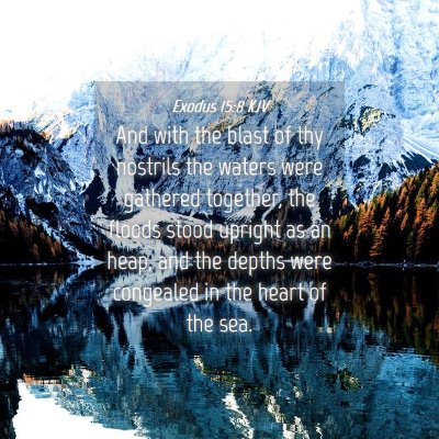 Picture 04 - Exodus 15:8 KJV - And with the blast of thy nostrils the waters - Bible Verse Picture