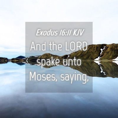 Picture 04 - Exodus 16:11 KJV - And the LORD spake unto Moses, - Bible Verse Picture