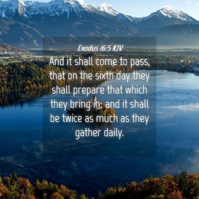 Picture 04 - Exodus 16:5 KJV - And it shall come to pass, that on the sixth day - Bible Verse Picture