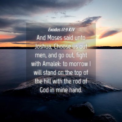 Picture 04 - Exodus 17:9 KJV - And Moses said unto Joshua, Choose us out men, - Bible Verse Picture