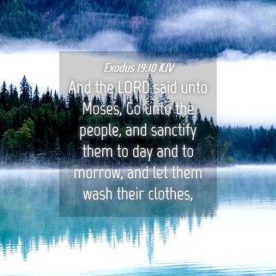 Picture 04 - Exodus 19:10 KJV - And the LORD said unto Moses, Go unto the people, - Bible Verse Picture