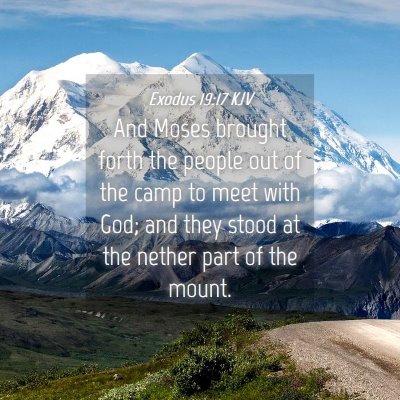 Picture 04 - Exodus 19:17 KJV - And Moses brought forth the people out of the - Bible Verse Picture