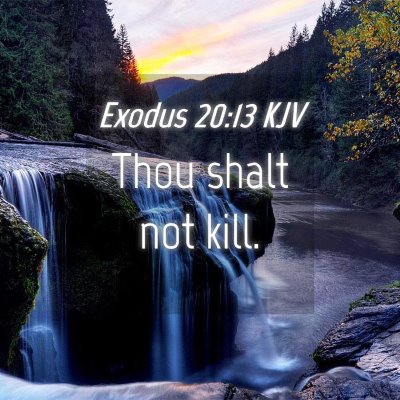 Picture 04 - Exodus 20:13 KJV - Thou shalt not - Bible Verse Picture