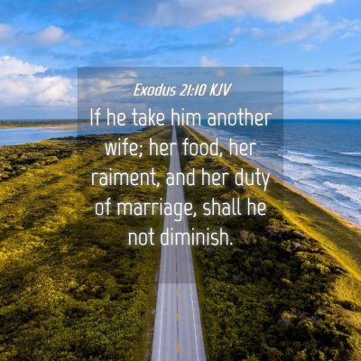 Picture 04 - Exodus 21:10 KJV - If he take him another wife; her food, her - Bible Verse Picture